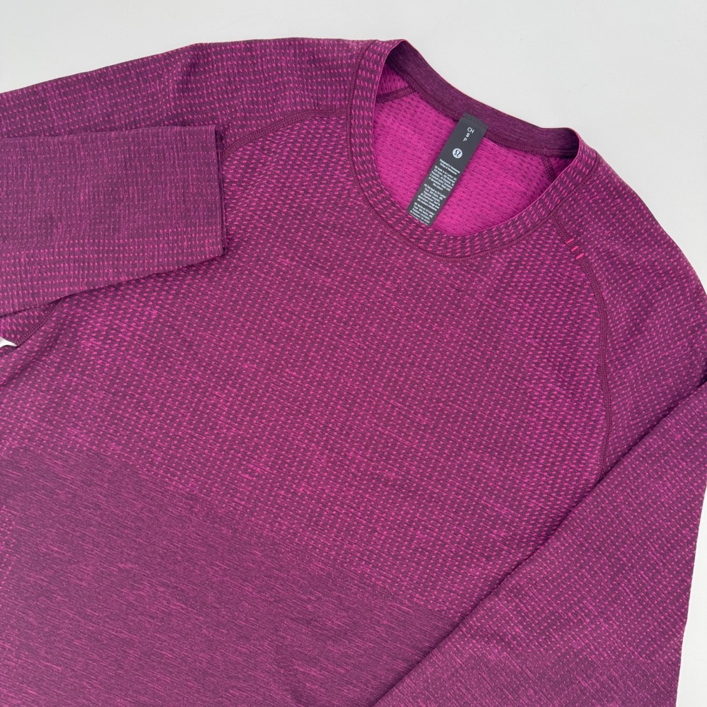 Lululemon Metal Vent Tech Long Sleeve Shirt Plum Magenta LM3FHKS Mens Small NEW